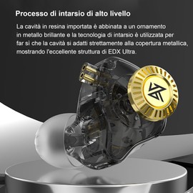 KZ EDX Ultra Wired Headphones in Ear Monitors HiFi Ear Buds with 1DD, Dynamic Driver Gaming Earbuds Wired Deep Bass Sound Audio Earphones with 2pin Detachable Cable Head Phone Earbuds