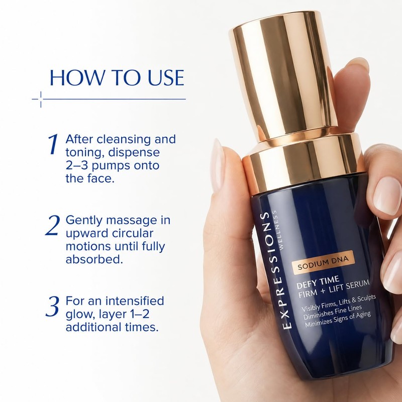 EXPRESSIONS WELLNESS PDRN Serum with Salmon DNA, Peptide, Retinol, CoQ10