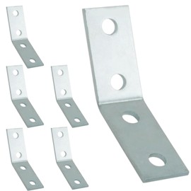 CNQLIS 6 Pack 45 Degree Angle Bracket Fitting for 1-5/8" Strut Channel, 4 Hole Corner Brace Connector, 7/32" Thick