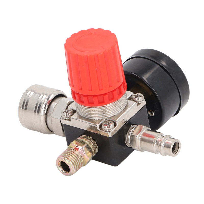 Air Compressor Regulator 4 Holes 0 to 180PSI European Air