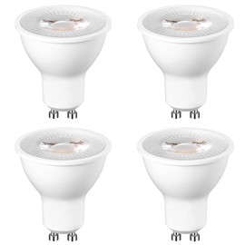 FEMILA GU10 LED Bulb 5W, 3000K Soft White 360 Lumens, Non-Dimmable GU10 Bulb Replacement for Track Lighting, 4 Pack, 4FGU10-3K-5PK