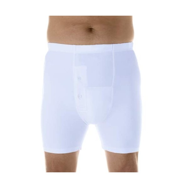 6-Pack Men's White Regular Absorbency Incontinence Boxer Briefs XL