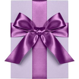 IHKIHKFILAN Double Face Satin Ribbon in Purple (25 mm x 22.86 m) Matt Shiny Gift Ribbon, Elegant Ribbon for Decorating & Crafts, for Wrapping Special Gifts, Weddings, Christenings