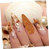 KONTONTY Shiny Nail Sequins 32 Pack Fingernail Glitter Sequins for