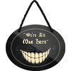 schilderkreis24 Tin Sign Funny Saying "We're All Mad Here" Decorative