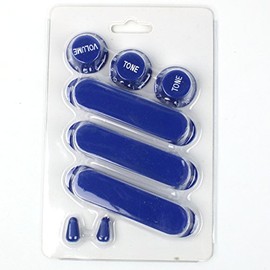 Strat style Guitar dress-up Set 3-Knobs 3-pickup-covers 2-Switch tips,Blue