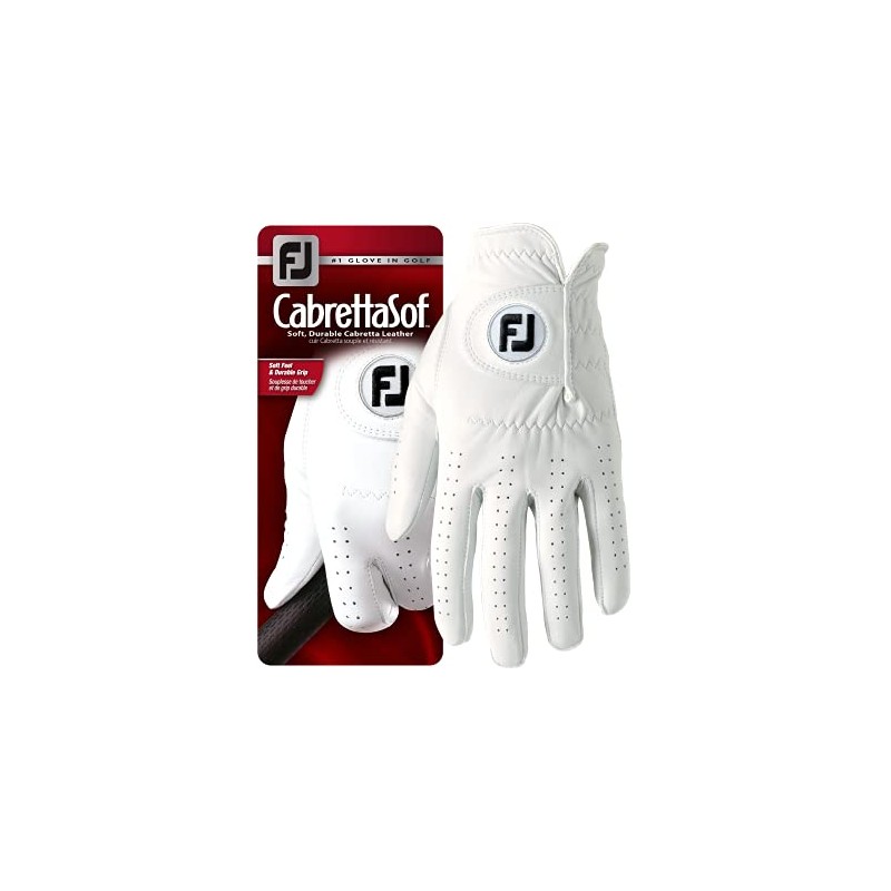 FootJoy CabrettaSof Men's Golf Glove,M, White