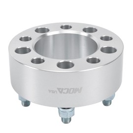 MOCA 50.8mm Wheel Spacer 5x114.3 Hubcentric Wheel Spacers (82.5mm Bore) - 1/2" x20 Studs Fit for Ford Explorer Flex & for Jeep Liberty Wrangler & for Dodge Coronet (Silver, Pack of 2)
