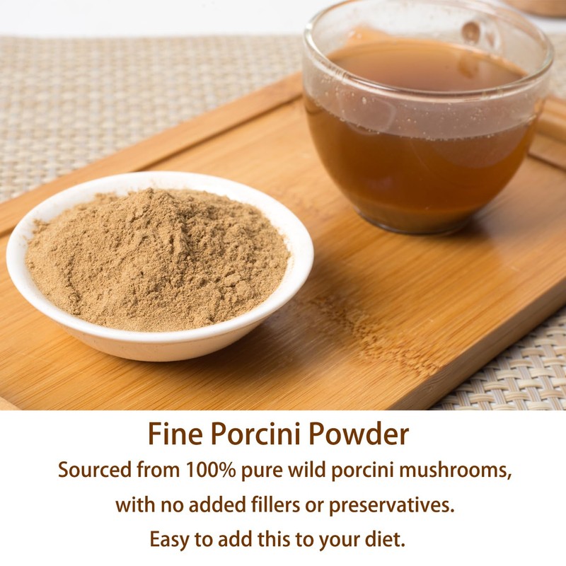 VIGOROUS MOUNTAINS Dried Porcini Mushroom Seasoning Powder for Cooking, Salt