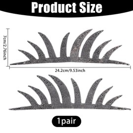 beinkmake 2Pcs Car Headlight Bling Eyelashes Stickers High Intensity Diamond Waterproof Safety Funny Auto Eyelid Decoration for Car Truck Headlamp Headlight