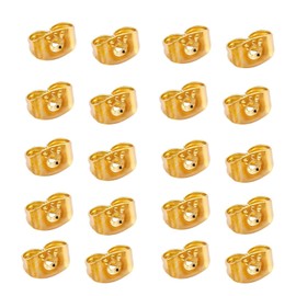 925 Sterling Silver Earring Backs, 20 pcs Gold Butterfly Earrings Replacement Secure Ear Locking Earring Back, 18k Gold Plated Earrings Back Making