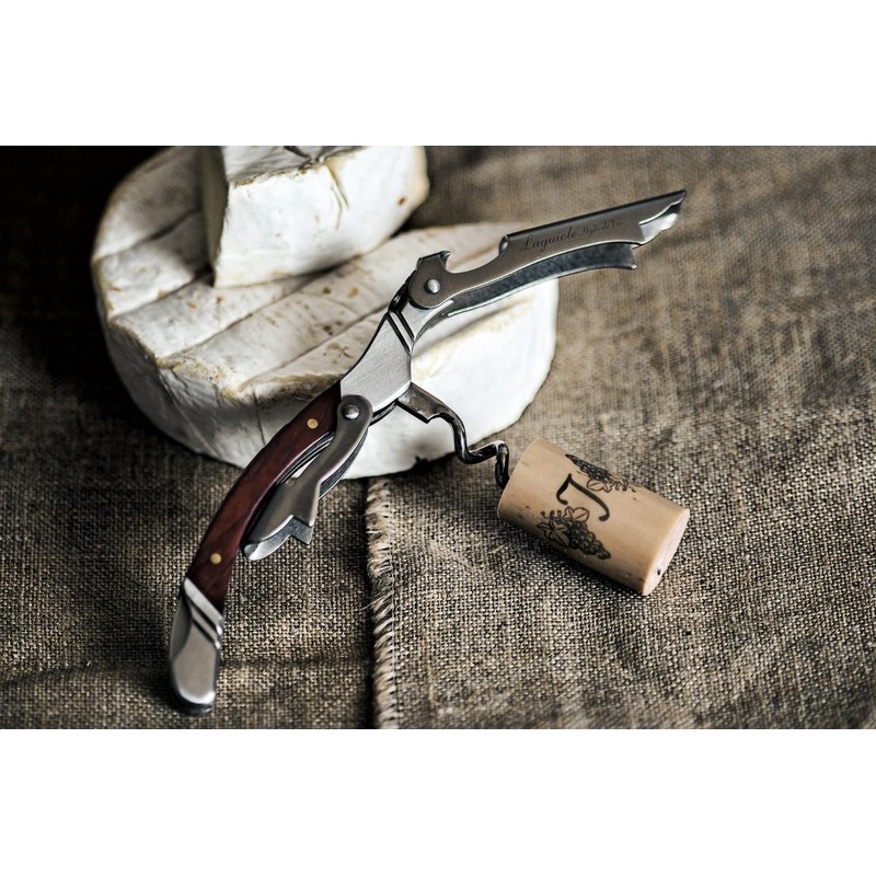 Laguiole Style de Vie Korkenzieher, Flaschenöffner mit Folienschneider, Rosenholz …