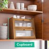 kiplant Bread Box for Kitchen Counter, Double Layer Large Bamboo