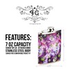 Funny Guy Mugs Space Cats Stainless Steel 7oz Hip Flask