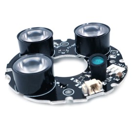 CENPEK 850 nm Infrared 3 LED Array Board IR Illuminator with IR Range up to 30 m for All Types of Camera Modules, Power DC 12 V