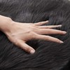 SERISSA Ultra Soft Fluffy Rug Black Faux Sheepskin Fur Area