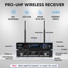 MIZISNR 4 Channel Wireless Microphone System, Professional UHF Cordless Handheld