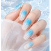 Santorini handmade nail tips - Square M / 산토리니 수제네일팁