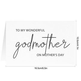 Godmother Mothers Day Gifts, To My Wonderful Godmother - Godmother Mothers Day Card, Godmother Gifts From Godchild, Mothers Day Gifts For Godmother, Best Godmother Gifts,Mothers Day Card For Godmother
