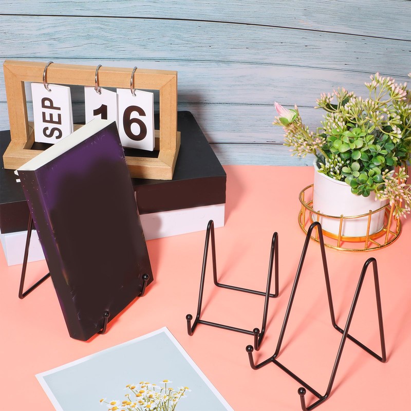 Mixweer 24 Pcs Plate Stands for Display Metal Display Stand