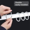 36 PCS Plastic Shower Curtain Rings Hooks, Shower Curtain Hooks