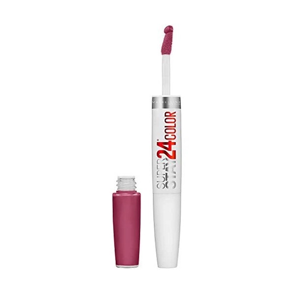 Maybelline Super Stay 24, 2-Step Liquid Lipstick,255 Relentless Ruby, 1