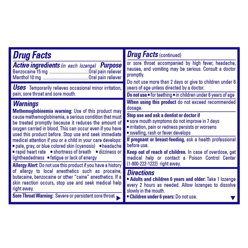 Chloraseptic Max Strength Sore Throat Lozenges, Wild Berries, 15 Count,