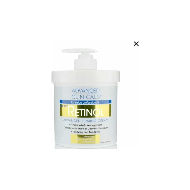 Advanced Clinicals Crema Retinol Antiedad Rostro 454g