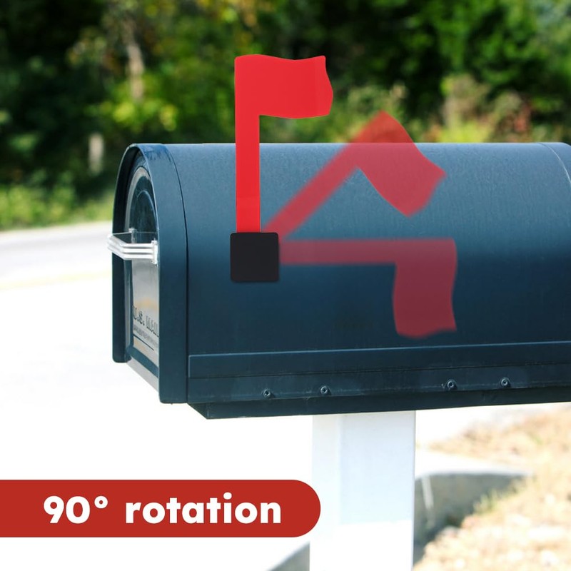 Mailbox Flag Replacement Kit, Self Adhesive Red Mail Flag No