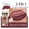 Set De Lapiz Labial Y Delineador Color Mate Impermeable 2pcs