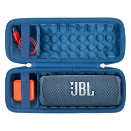Khanka For JBL Flip 7 / Flip 6 Waterproof Portable Bluetooth Speaker Hard Case Travel Storage Bag Case Only (Blue)