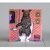 Black bear in the Bathroom Decor art tile coaster gift
