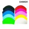 Sharon Spandex Swimming Cap Free Size Colorful Yellow 10ea