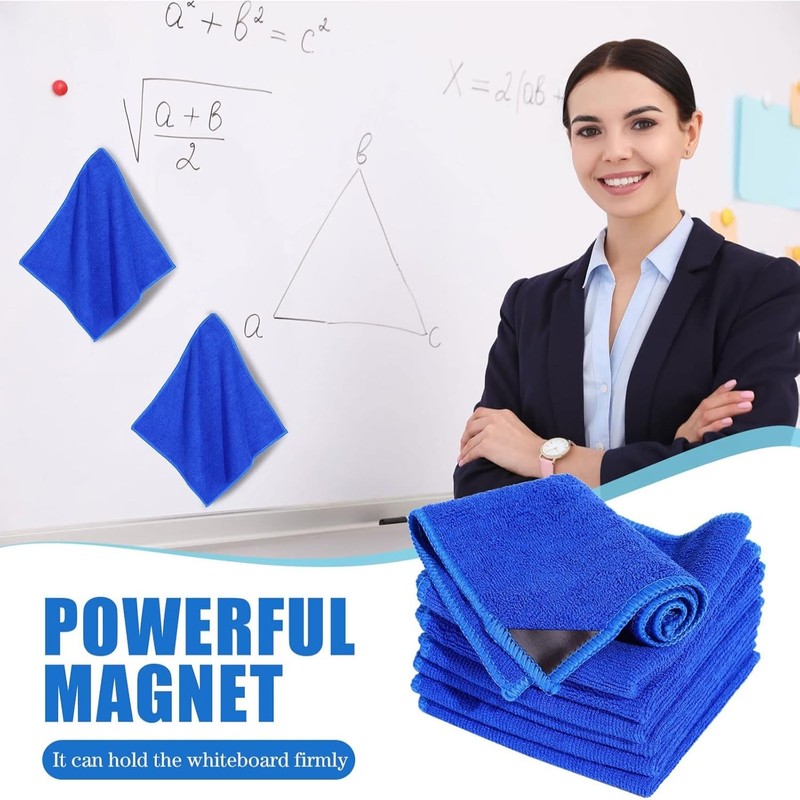 Nuenen 48 Packs Magnetic Cleaning Cloth Microfiber Dry Erase Eraser