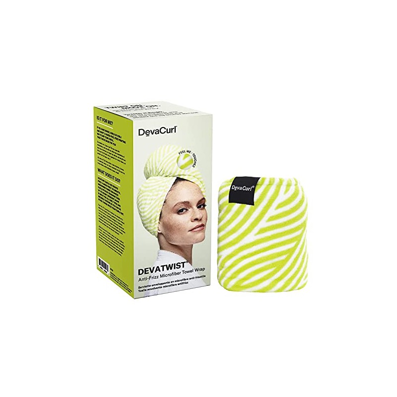 DevaCurl DevaTwist Toalla de Microfibra Anti-Frizz, Diseño Manos Libres