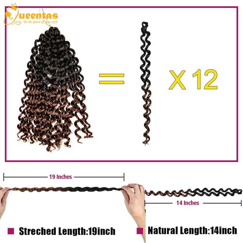 QUEENTAS 6 Pezzi Estensione Dei Capelli Intrecciati Primavera Trecce All'uncinetto