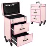 ZERNEIL Professional Rolling Makeup Train Case with Drawers Large Cosmetic