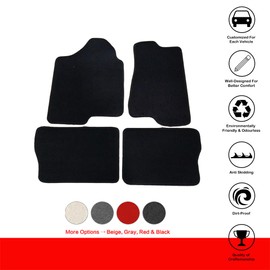 Floor Mats Compatible with 2003-2009 Hummer H2, 4Dr Factory Fitment Car Floor Mats Front & Rear Nylon by IKON MOTORSPORTS, 2004 2005 2006 2007 2008