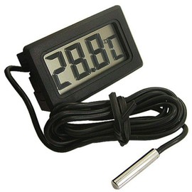 Aquarium Thermometer, Digital Fish Tank Thermometer, LCD Digital Electronic Thermometer, Water Thermograph for Fish Tank Terrarium Marine Reptile Habitat