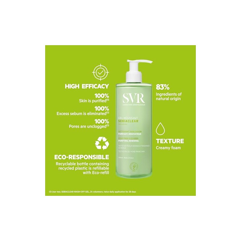 SVR Sebiaclear Gel Moussant Purificante para Piel Grasa o con