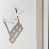 Metal Powder Coated Over The Door 5 Hooks White, Hooks,