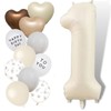 Number 1 Balloons 40 inch Cream White Large number balloons