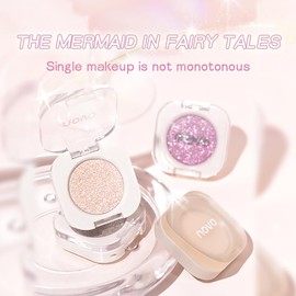 BestLand Ultra-Fine Pressed Pigment Eyeshadow – Lightweight, Highly Blendable Formula Monochrome Eye Shadow, 12 Rich Matte/Shimmer Shades for Makeup, Vegan & Cruelty-Free (#01 Moonlight)