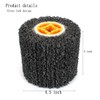 JUNLIXN 4.5" x 4" Abrasive Drawing Wheel Drum, 3/4" Quad