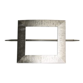 GARDINIA Decorative clip Uranus with rod, curtain tiebacks for decorating fabrics and curtains, external diameter 14.5 cm, metal, stainless steel look