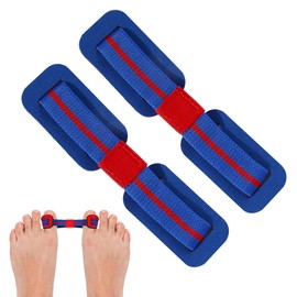 Big Toe Straightener & Bunion Corrector,2PCS Big Toe Alignment,Hallux Valgus Corrector,Yoga Toes Separator,Toe Separators for Men & Women,Elastic Strap for Foot Pain & Comfort (Blue-Red)
