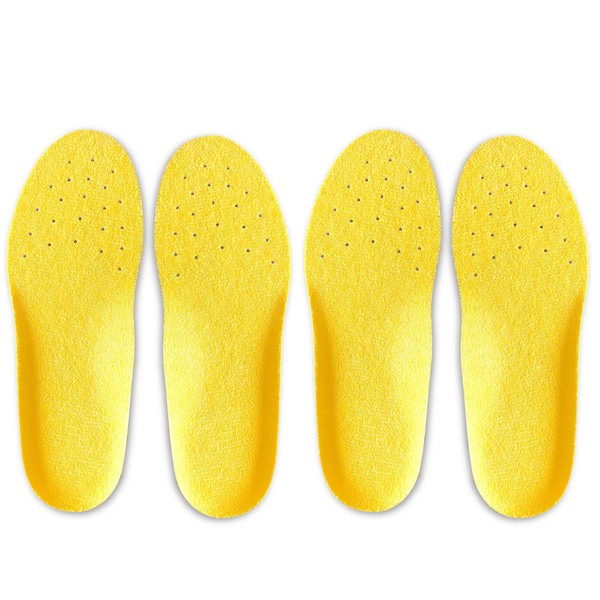 Actika Kids' Shoe Size Adjustment, Antibacterial Towel Material, Children's Sneakers, Cup Insoles, Set of 2, Kids Sneakers, yellow