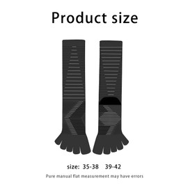 MUNSKT 1 Pair Toe Socks Men,Quick Drying Coolmax Material Mid-length Non-Slip Toe Running Socks for Outdoor Marathon,Fitness and Hiking (UK, Alpha, M, Regular, Regular, Standard, Grey)