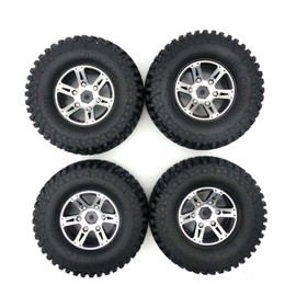 KEEDA 100 mm Rubber Tyres with 1.9 Inch Metal Beadlock Wheels Upgrade Parts for 1/10 RC Rock Crawler Car SCX10 TRX4 D90 CC01