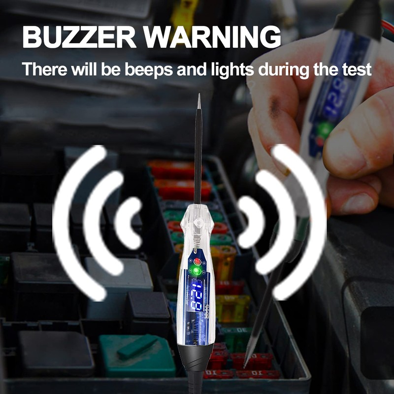 AWBLIN Upgraded Automotive Buzzer Test Light 4-60V DC Digital LED